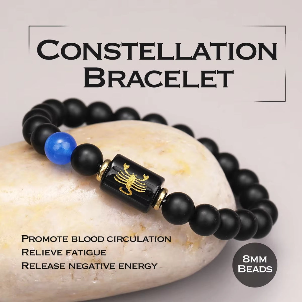 12 Zodiac Constellation Bracelet for Men & Women, Aries Virgo Leo Libra Charm Bangle, Friendship Jewelry