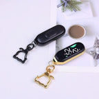 LED Digital Hanging Pocket Watch, Portable Waterproof Carabiner Watch, Luminous Display Fob Watch for Kids & Adults