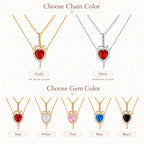 Dainty 14K Gold Plated Heart & Cross Dagger Pendant Necklace with Cubic Zirconia