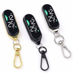 LED Digital Hanging Pocket Watch, Portable Waterproof Carabiner Watch, Luminous Display Fob Watch for Kids & Adults
