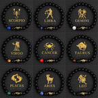 12 Zodiac Constellation Bracelet for Men & Women, Aries Virgo Leo Libra Charm Bangle, Friendship Jewelry