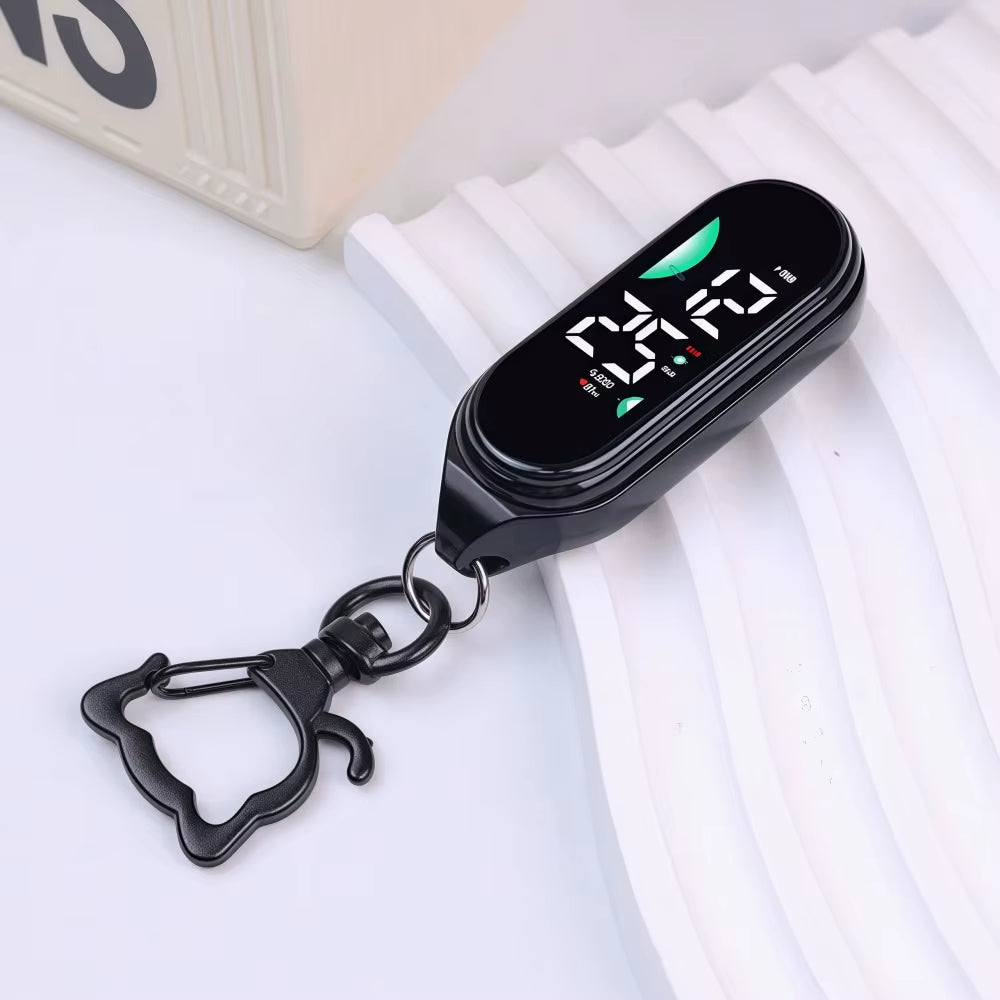 LED Digital Hanging Pocket Watch, Portable Waterproof Carabiner Watch, Luminous Display Fob Watch for Kids & Adults