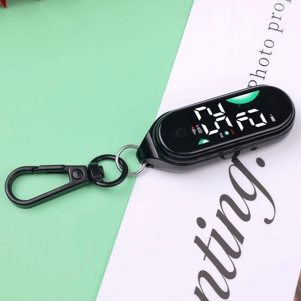 LED Digital Hanging Pocket Watch, Portable Waterproof Carabiner Watch, Luminous Display Fob Watch for Kids & Adults