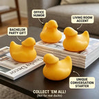 4 Pack Mini Squeeze Quack Ducks, Funny Car Dashboard Accessories, Prank Toys for 4x4 Off-Road Enthusiasts, Cute Office Desk Decor & Bath Toys