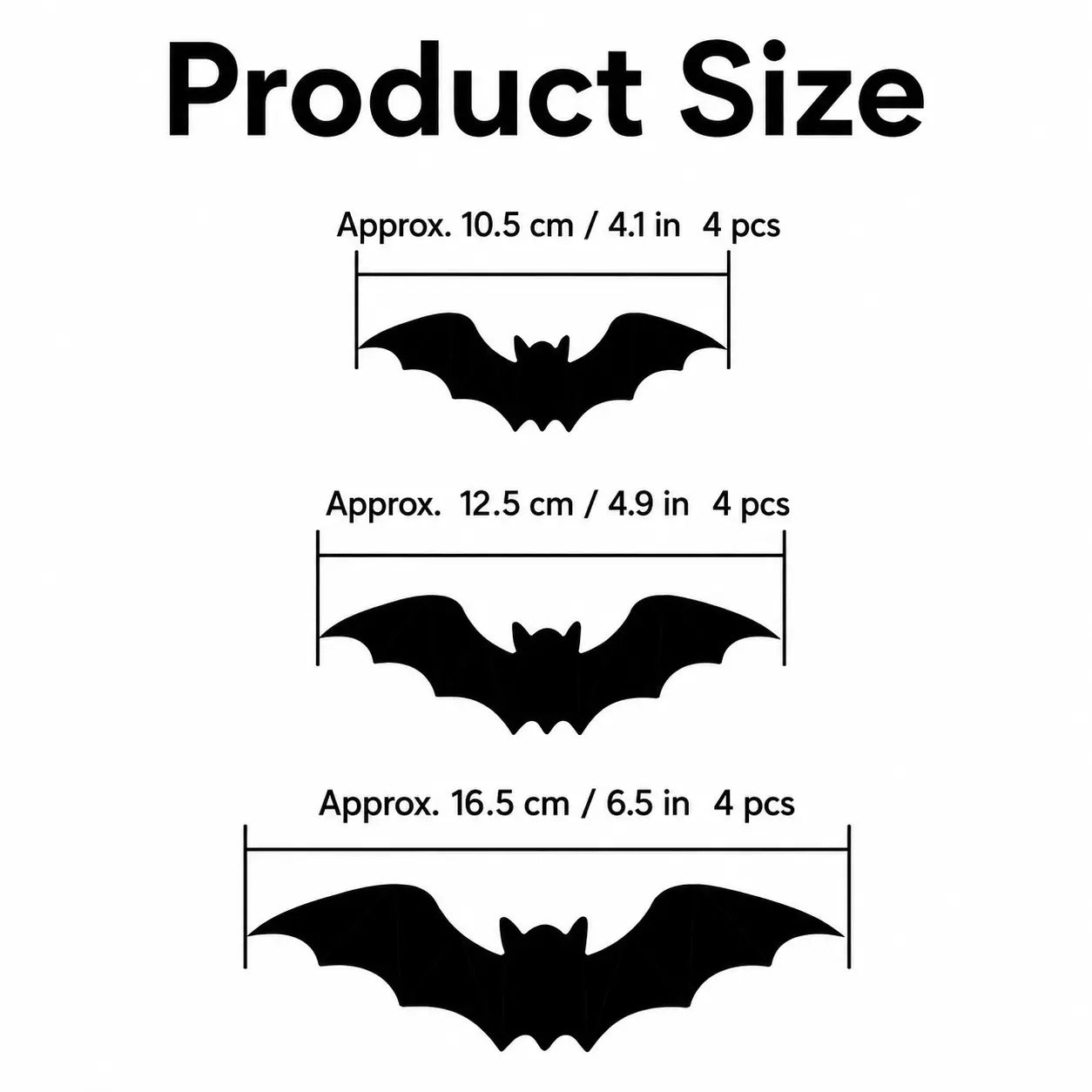3D Bat LED Light Halloween Decorations, 12/24 Pack Spooky Glowing Ornaments, Bendable Bubble-Free Wall Stickers, Battery Powered Easy Install Indoor Decor for Home Party Window Door Festival