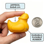 4 Pack Mini Squeeze Quack Ducks, Funny Car Dashboard Accessories, Prank Toys for 4x4 Off-Road Enthusiasts, Cute Office Desk Decor & Bath Toys
