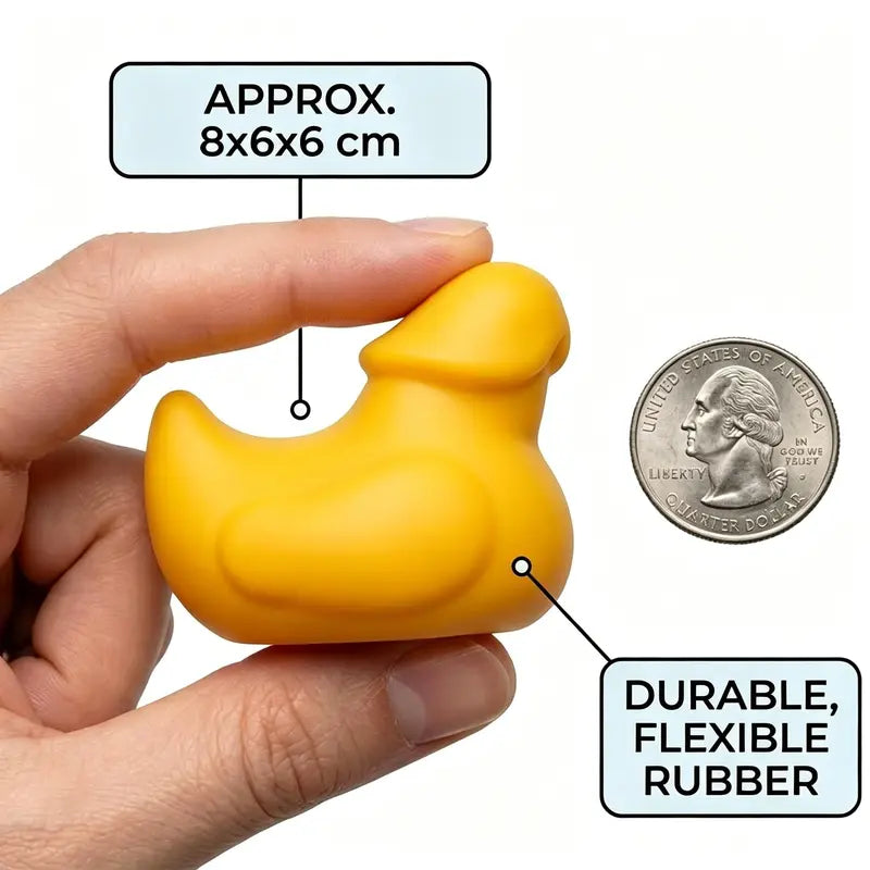 4 Pack Mini Squeeze Quack Ducks, Funny Car Dashboard Accessories, Prank Toys for 4x4 Off-Road Enthusiasts, Cute Office Desk Decor & Bath Toys