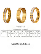 Luxury 18K Gold-Plated Sparkling 3-Ring Set | Multiple Sizes, Waterproof & Hypoallergenic, Perfect for Gifting & Daily Wear