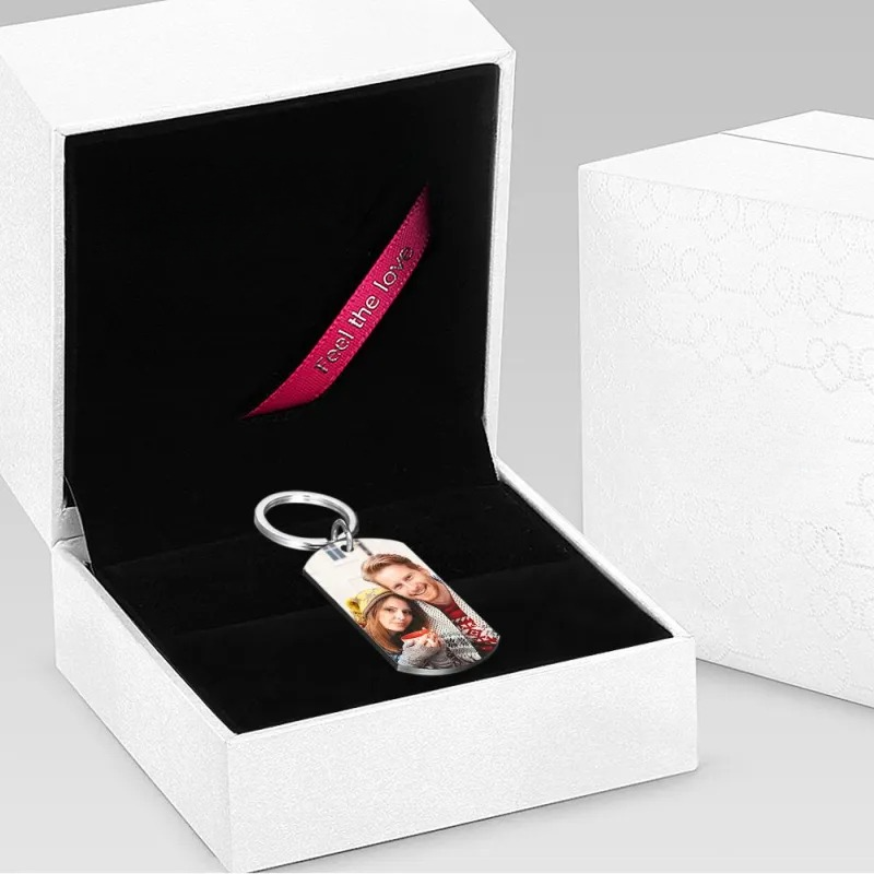 Custom Engraved Calendar Tag Keychain, Romantic Anniversary Keepsake Gift for Lovers, Christmas Present