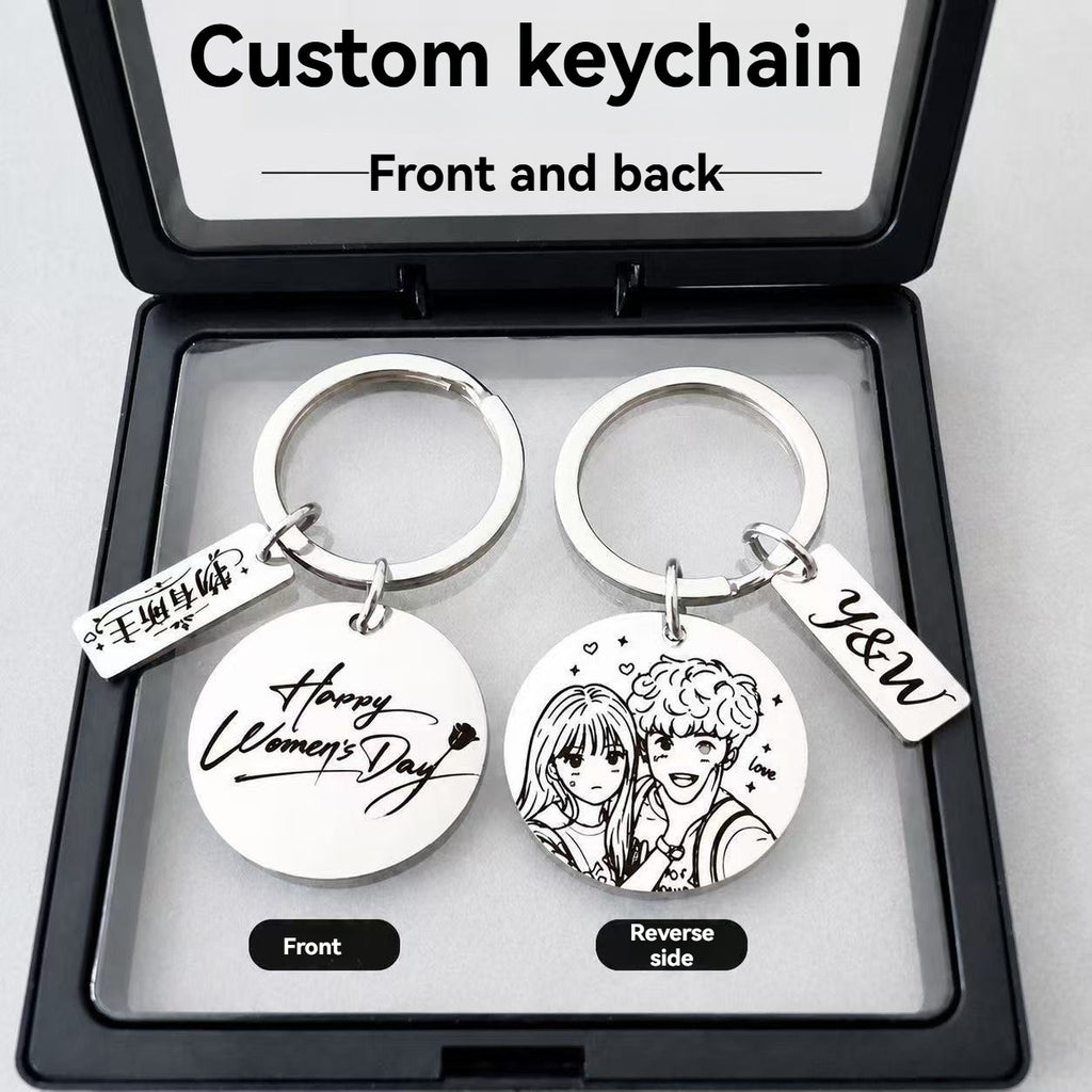 Personalized Custom Date Calendar Keychains, Engraved Important Date Marker, Romantic Couple Gift