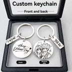 Personalized Custom Date Calendar Keychains, Engraved Important Date Marker, Romantic Couple Gift
