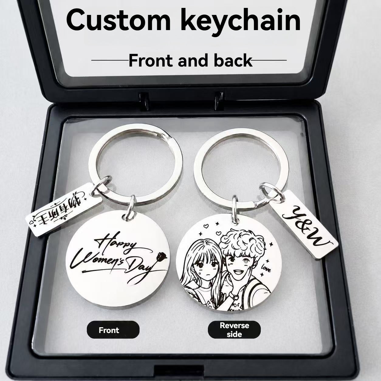 Personalized Custom Date Calendar Keychains, Engraved Important Date Marker, Romantic Couple Gift