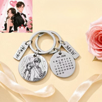 Personalized Custom Date Calendar Keychains, Engraved Important Date Marker, Romantic Couple Gift