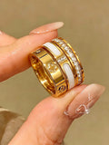 Luxury 18K Gold-Plated Sparkling 3-Ring Set | Multiple Sizes, Waterproof & Hypoallergenic, Perfect for Gifting & Daily Wear