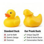 4 Pack Mini Squeeze Quack Ducks, Funny Car Dashboard Accessories, Prank Toys for 4x4 Off-Road Enthusiasts, Cute Office Desk Decor & Bath Toys
