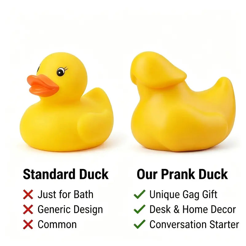 4 Pack Mini Squeeze Quack Ducks, Funny Car Dashboard Accessories, Prank Toys for 4x4 Off-Road Enthusiasts, Cute Office Desk Decor & Bath Toys