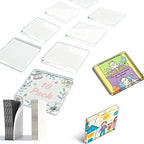 Clear Acrylic DIY Fridge Backing,Square Magnetic Photo Frames for Crafts, Kitchen, Classroom & Office Decoration