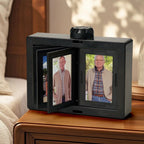 Personalized Rotating Photo Carousel Frame, Custom Flip & Spin Desktop Photo Box, 2026 Christmas Keepsake Gift