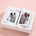 Personalized Rotating Photo Carousel Frame, Custom Flip & Spin Desktop Photo Box, 2026 Christmas Keepsake Gift