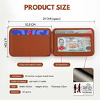 Personalized Magnetic Faux Leather Flip Wallet Case for iPhone, Card Slots Kickstand Cover Custom Name & Pattern
