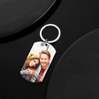 Custom Engraved Calendar Tag Keychain, Romantic Anniversary Keepsake Gift for Lovers, Christmas Present