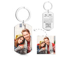 Custom Engraved Calendar Tag Keychain, Romantic Anniversary Keepsake Gift for Lovers, Christmas Present