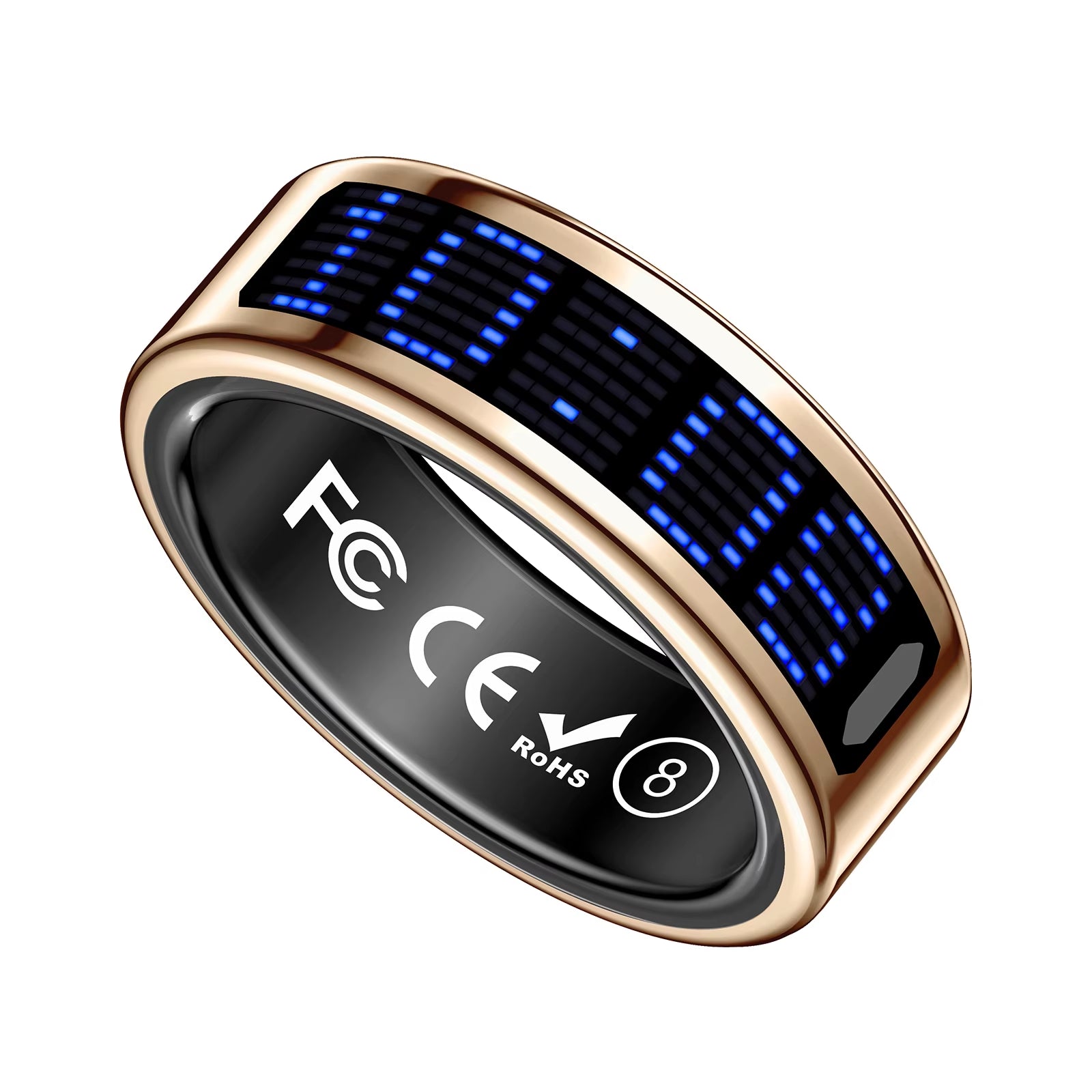 SR16 Smart Ring for Men & Women, Heart Rate Blood Pressure Health Tracker, 5ATM Waterproof Multi Sports Modes, Wireless Charging Smart Ring