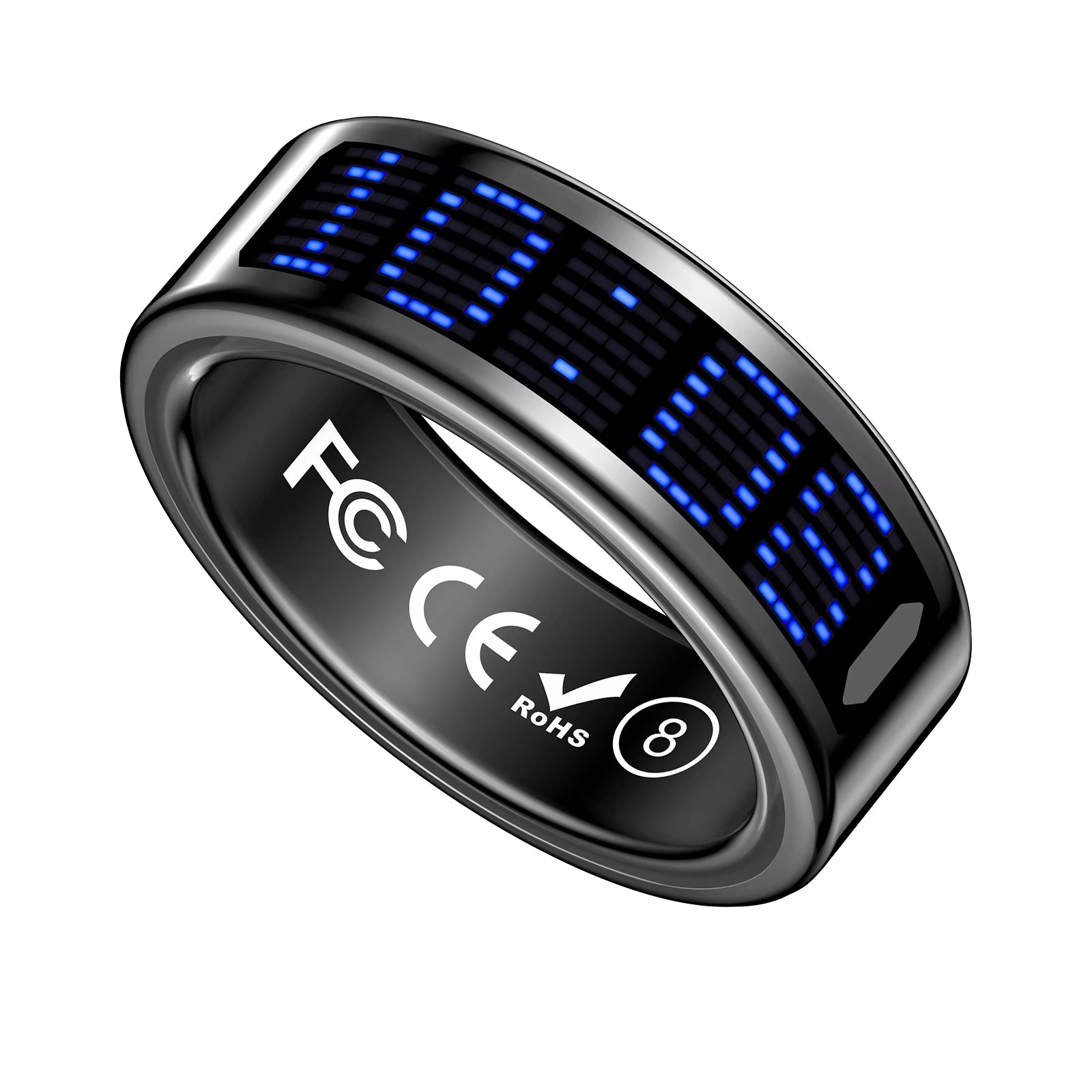 SR16 Smart Ring for Men & Women, Heart Rate Blood Pressure Health Tracker, 5ATM Waterproof Multi Sports Modes, Wireless Charging Smart Ring