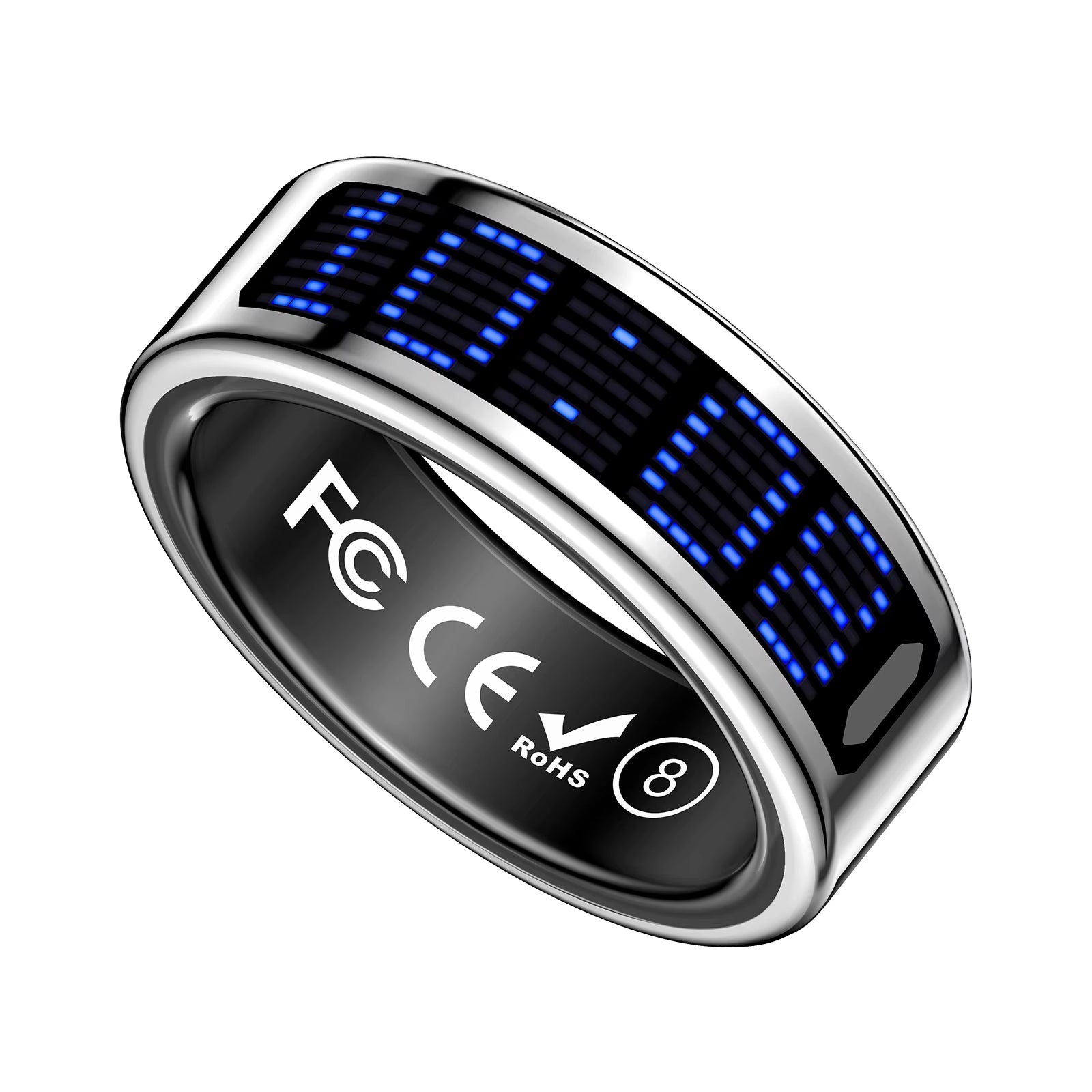 SR16 Smart Ring for Men & Women, Heart Rate Blood Pressure Health Tracker, 5ATM Waterproof Multi Sports Modes, Wireless Charging Smart Ring