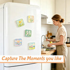 Clear Acrylic DIY Fridge Backing,Square Magnetic Photo Frames for Crafts, Kitchen, Classroom & Office Decoration