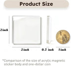 Clear Acrylic DIY Fridge Backing,Square Magnetic Photo Frames for Crafts, Kitchen, Classroom & Office Decoration