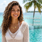 2 Pack Gold Bubble Initial Necklaces for Women, Personalized A-Z Alphabet Pendant Set, Summer Fashion Jewelry for Parties & Birthday Gifts