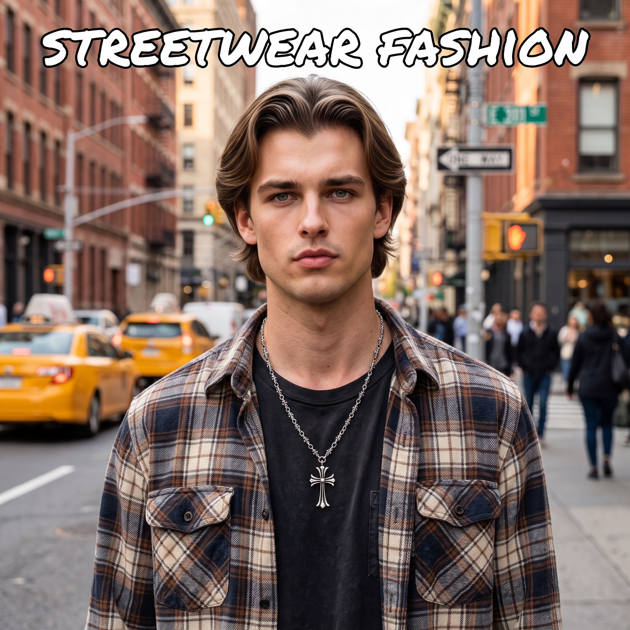 Trendy Casual Cross Pendant Chain Necklace | Stylish Everyday Jewelry for Daily Wear
