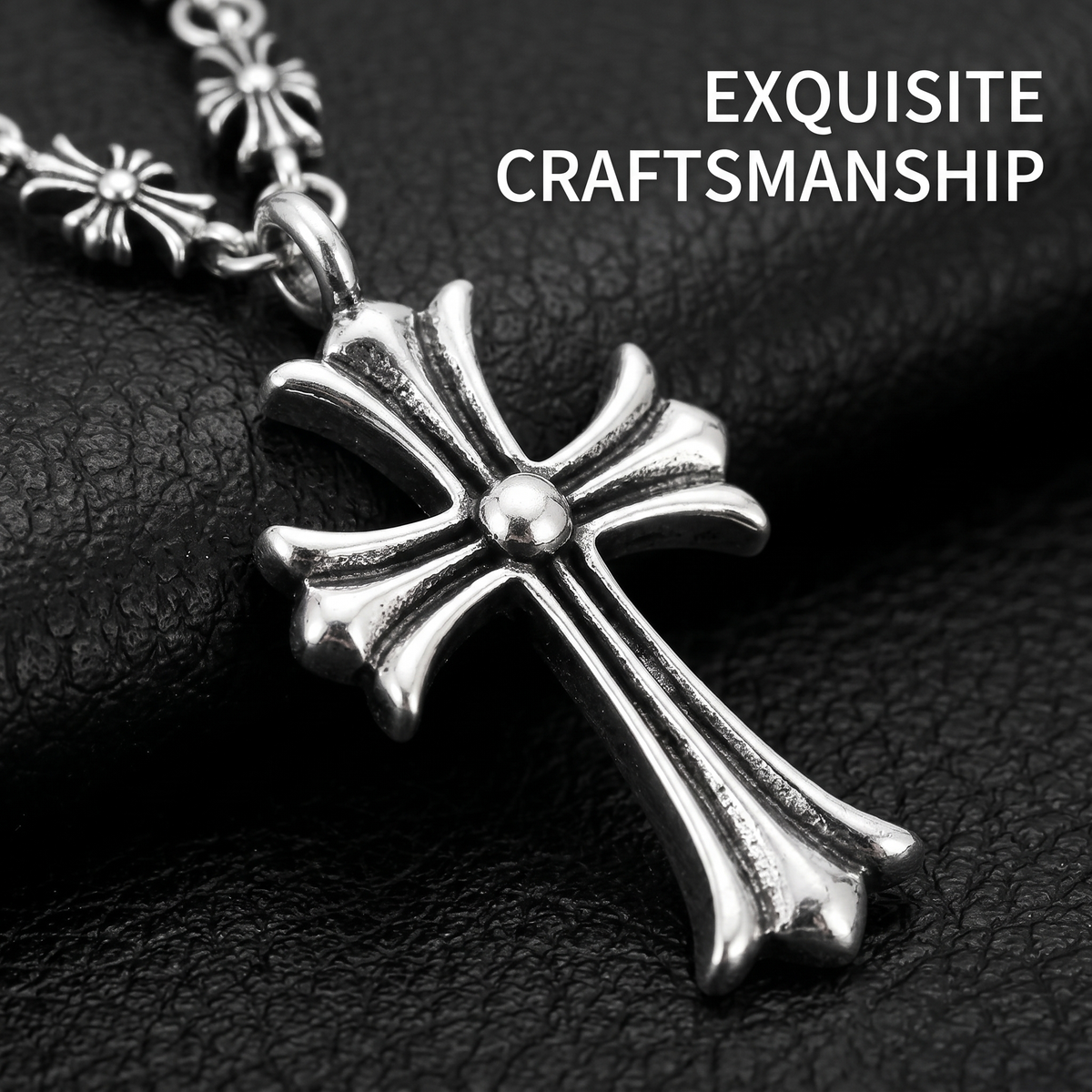 Trendy Casual Cross Pendant Chain Necklace | Stylish Everyday Jewelry for Daily Wear