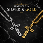 Men's Polished Stainless Steel Cross Pendant Necklace, Edgy Religious Style Accessory, Ideal for Streetwear and Daily Casual Wear